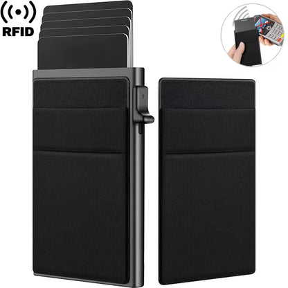 Rfid Credit Card Holder Men Thin Slim Mini Minimalist Wallets Luxury Metal Bank ID Cardholer Case Wallet for Men Carteras Choice